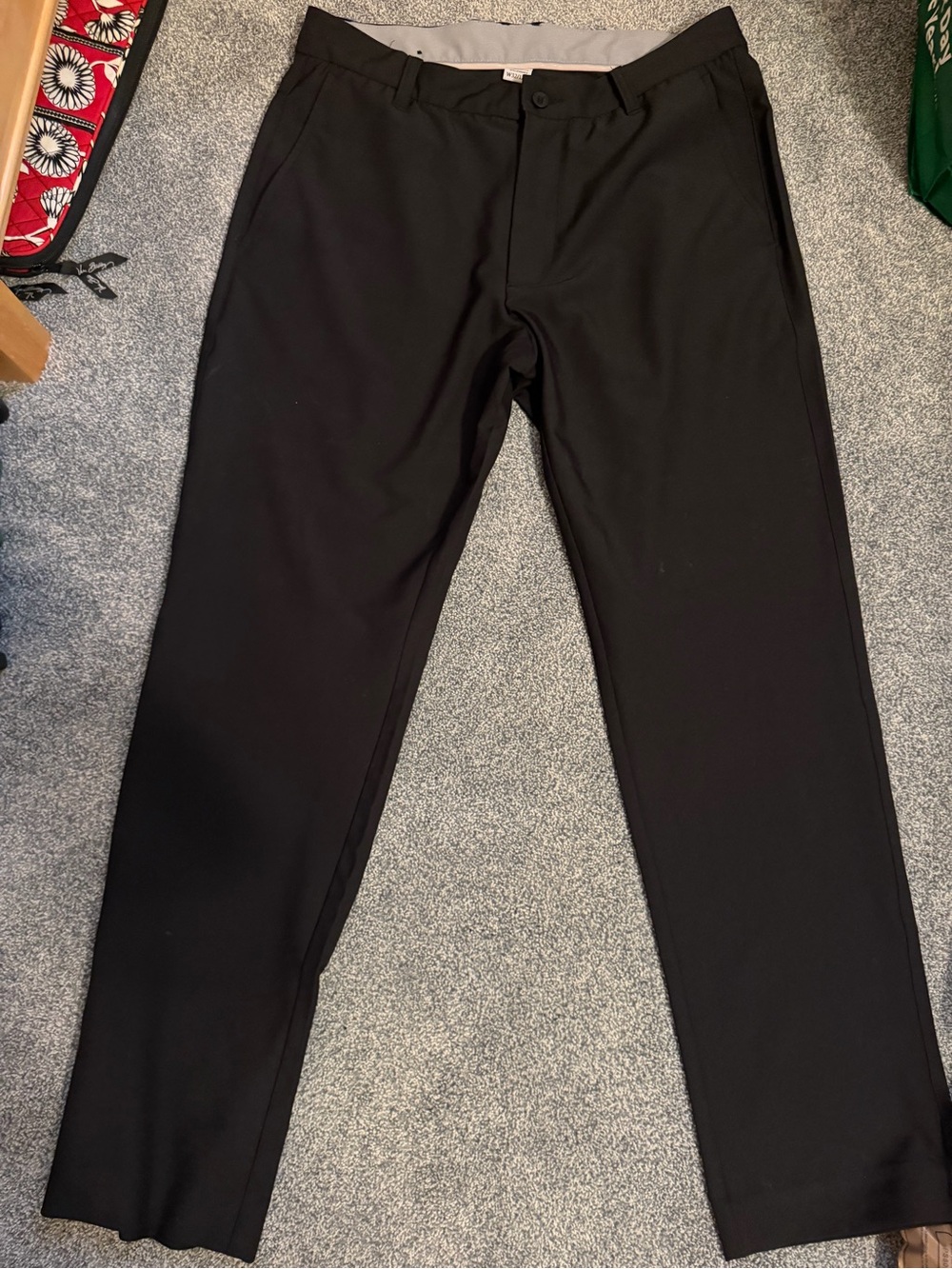 Men's Black Golf Pants - Classic Straight Fit